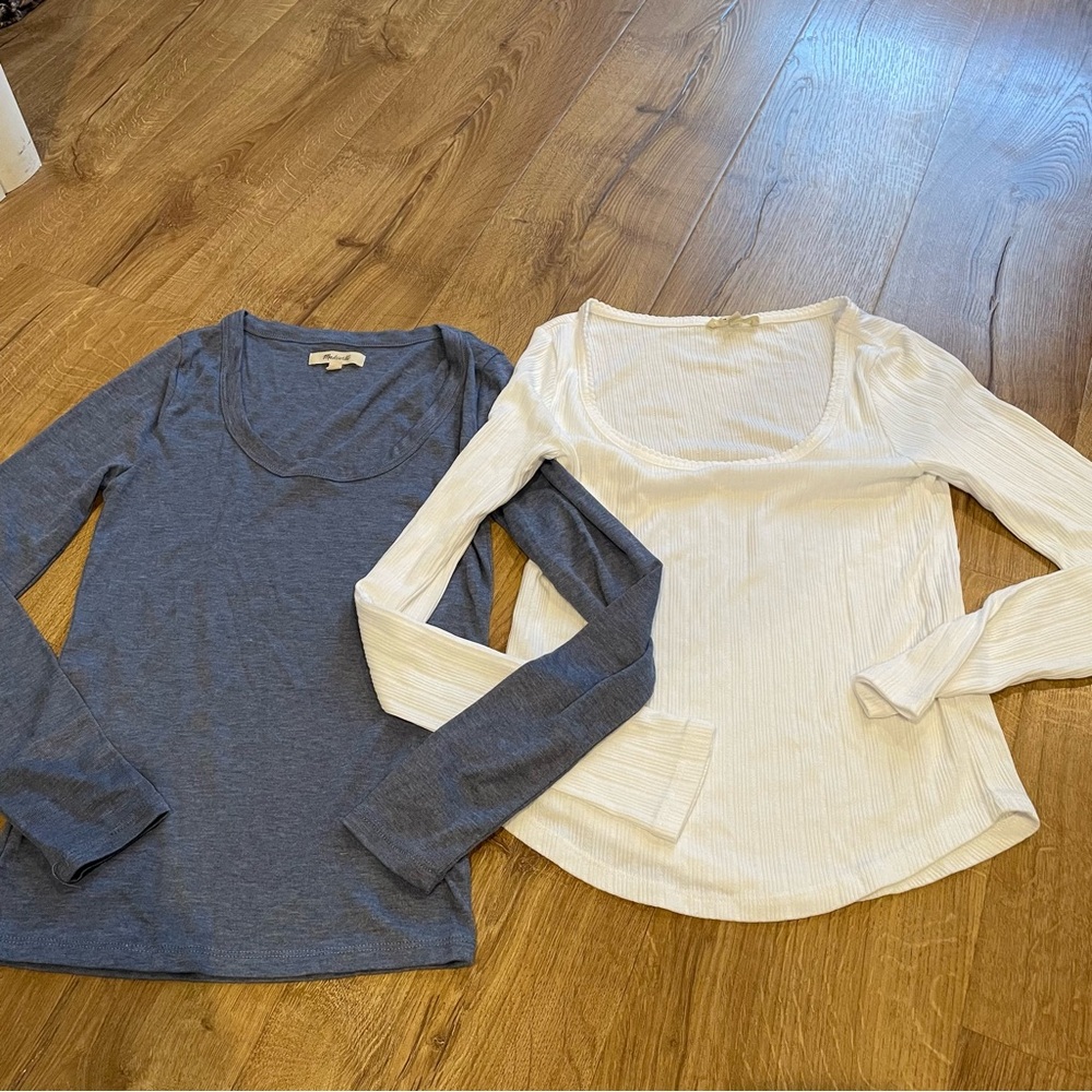 Madewell fitted long sleeved tops.